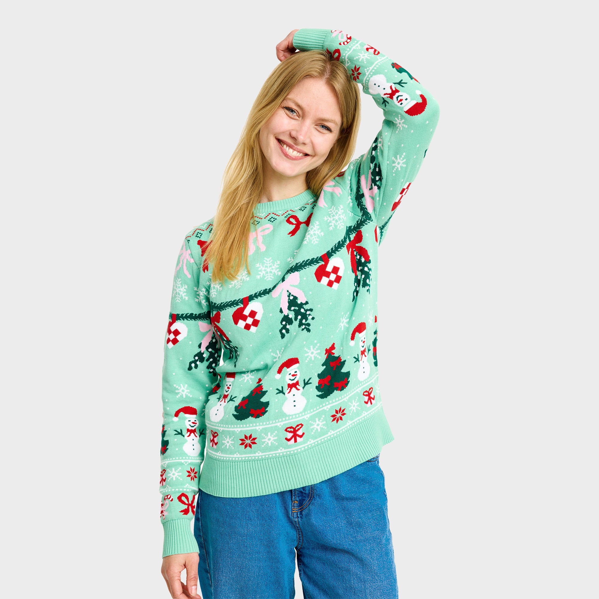 Den sløjfede julesweater - Dame.